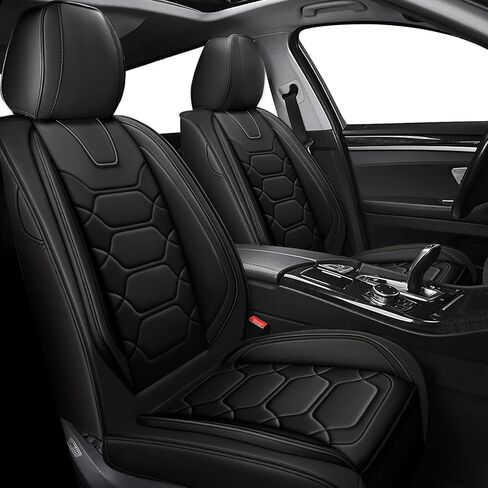 Car Seat Covers Fit for Subaru Crosstrek 2016-2024,2 Seats Comfort Non-Slip Seat Covers Airbag Compatible, Waterproof and Wear Resistant Leather Seat Covers(Standard 2 Seats, Black) in Saudi Arabia