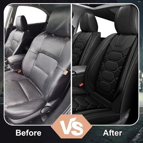 Car Seat Covers Fit for Subaru Crosstrek 2016-2024,2 Seats Comfort Non-Slip Seat Covers Airbag Compatible, Waterproof and Wear Resistant Leather Seat Covers(Standard 2 Seats, Black) in Saudi Arabia