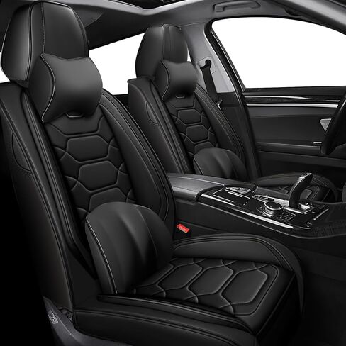 Car Seat Covers Fit for Subaru Crosstrek 2016-2024,2 Seats Comfort Non-Slip Seat Covers Airbag Compatible, Waterproof and Wear Resistant Leather Seat Covers(Standard 2 Seats, Black) in Saudi Arabia
