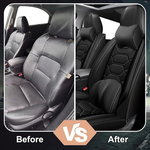 Car Seat Covers Fit for Subaru Crosstrek 2016-2024,2 Seats Comfort Non-Slip Seat Covers Airbag Compatible, Waterproof and Wear Resistant Leather Seat Covers(Standard 2 Seats, Black) in Saudi Arabia