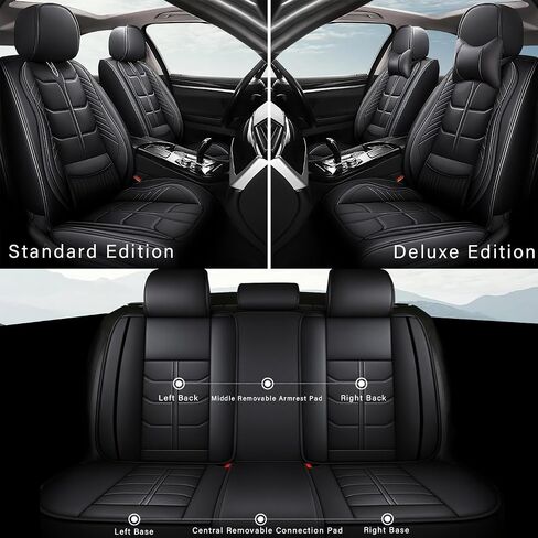 يغطي مقعد السيارة مخصصًا لأغطية مقاعد Scion XB 2004-2015-حماة مقاعد مقاومة للماء ، أغطية مقعد غير ملائمة للحيوانات الأليفة ، مجموعة كاملة من 5 مقاعد (أسود) in Kuwait