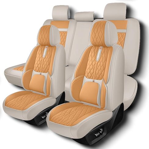 Car Seat Covers for Lexus GS350 (2006-2020),Luxurious Leather, Water-Resistant and Abrasion-Resistant,5-Seat Full Set, Seats,Protect and Upgrade Interiors,Airbag Compatible in Saudi Arabia