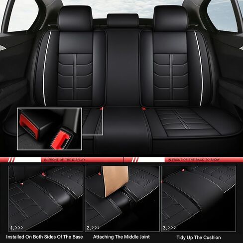 يغطي مقعد السيارة مخصصًا لأغطية مقاعد Scion XB 2004-2015-حماة مقاعد مقاومة للماء ، أغطية مقعد غير ملائمة للحيوانات الأليفة ، مجموعة كاملة من 5 مقاعد (أسود) in Kuwait