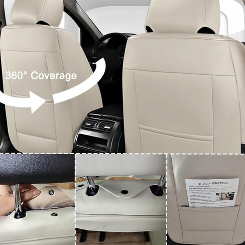 Car Seat Covers for Lexus GS350 (2006-2020),Luxurious Leather, Water-Resistant and Abrasion-Resistant,5-Seat Full Set, Seats,Protect and Upgrade Interiors,Airbag Compatible in Saudi Arabia