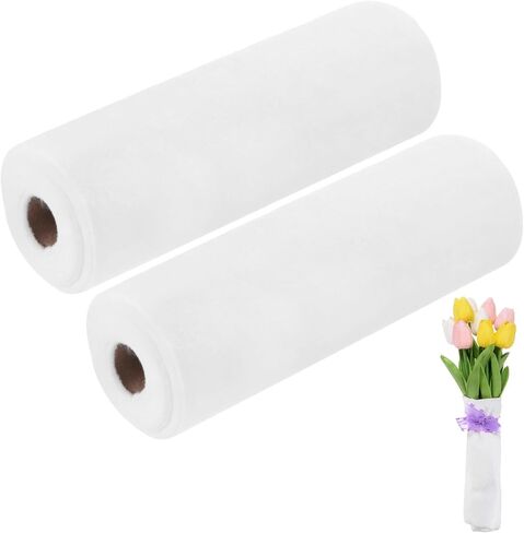 4-Rolls Flower Water Absorbent Cotton, 11.8x118 Inch/ 30cmx3 Meters Fresh Flower Water Retainer Cotton for Florist Supplies, Flower Water Tube Replacement [White] in Saudi Arabia