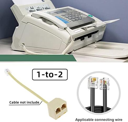 HDMIHOME 5 Way Outlet 6P4C RJ11 RJ12 Telephone Phone Modular Jack Line Splitter Adapter Beige 1-in-5-out in Saudi Arabia