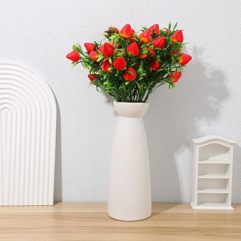 Angoily 3Pcs Artificial Red Strawberry Branches Decor, Simulated Strawberry Bouquet, Strawberries Decor for Home, Party, and Holiday Decoration-Faux Stems for Creative Floral Arrangements 10.6in/27cm in Saudi Arabia
