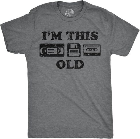 Mens Funny T Shirts I'm This Old - Oldometer 40, 50, or 60 and More Sarcastic Birthday Graphic Novelty Tees for Men in Saudi Arabia