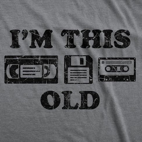 Mens Funny T Shirts I'm This Old - Oldometer 40, 50, or 60 and More Sarcastic Birthday Graphic Novelty Tees for Men in Saudi Arabia