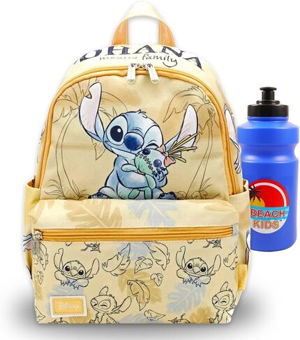 Stitch Mini Backpack for Kids Set - Bundle with 13" Disney Bag with Front Pocket and Water Bottle | Disney Lilo and Stitch Backpack Purse in Kuwait