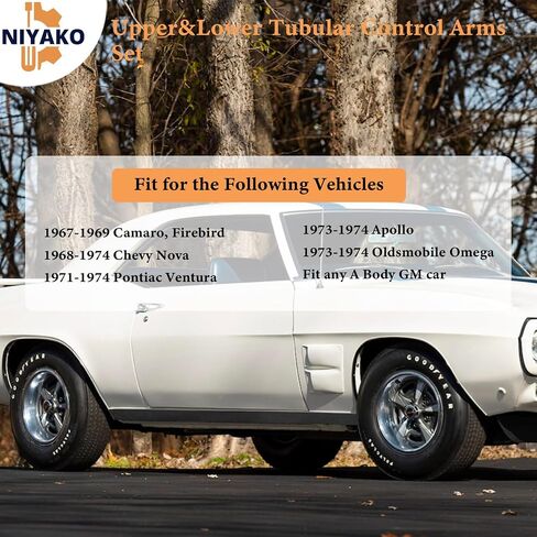 أذرع التحكم في الأنبوبية العلوية والسفلية مجموعة مع جلبة ومفصل الكرة تناسب 1967-1969 Camaro Firebird 1968-1974 Nova in Saudi Arabia