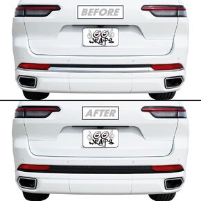 Slickmod Chrome Delete Blackout Vinyl Overlay for 2021-2023 Jeep Grand Cherokee L Diffuser Trim (Overland & Summit Models ، Gloss Black) in Kuwait