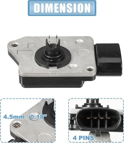 uxcell No.F4UZ-12B579-A Car Mass Air Flow Sensor Meter MAF Sensor Airflow Replacement for Ford E-350 V8 5.8L 1994-1995 in Saudi Arabia