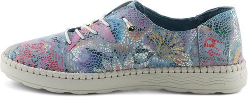 SPRING STEP STEP WIND WOMENT GANNER SLIP -ON SHEEKERS - تصميم الأزهار ، النعال القابلة للإزالة ، الجزء العلوي من الجلد ، مصنوعة في تركيا in Saudi Arabia