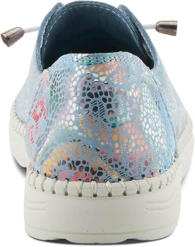 SPRING STEP STEP WIND WOMENT GANNER SLIP -ON SHEEKERS - تصميم الأزهار ، النعال القابلة للإزالة ، الجزء العلوي من الجلد ، مصنوعة في تركيا in Saudi Arabia