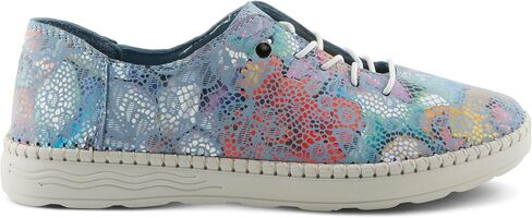SPRING STEP STEP WIND WOMENT GANNER SLIP -ON SHEEKERS - تصميم الأزهار ، النعال القابلة للإزالة ، الجزء العلوي من الجلد ، مصنوعة في تركيا in Saudi Arabia