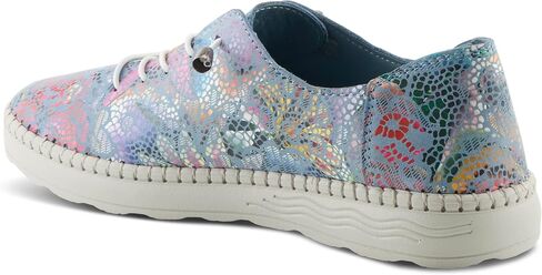 SPRING STEP STEP WIND WOMENT GANNER SLIP -ON SHEEKERS - تصميم الأزهار ، النعال القابلة للإزالة ، الجزء العلوي من الجلد ، مصنوعة في تركيا in Saudi Arabia
