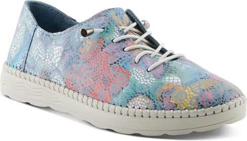 SPRING STEP STEP WIND WOMENT GANNER SLIP -ON SHEEKERS - تصميم الأزهار ، النعال القابلة للإزالة ، الجزء العلوي من الجلد ، مصنوعة في تركيا in Saudi Arabia