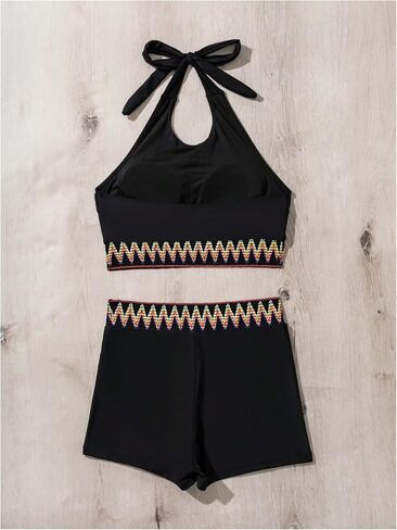 SweatyRocks Women's 2 Piece Swimsuit Halter High Waisted Bikini Bathing Suit Swimwear in Saudi Arabia