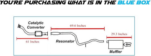 Northeastern Exhaust | EPA Approved Catalytic Resonator Muffler Exhaust Kit Compatible with Chevy Cavalier Pontiac Sunfire 1999-2002 2.2L in Saudi Arabia