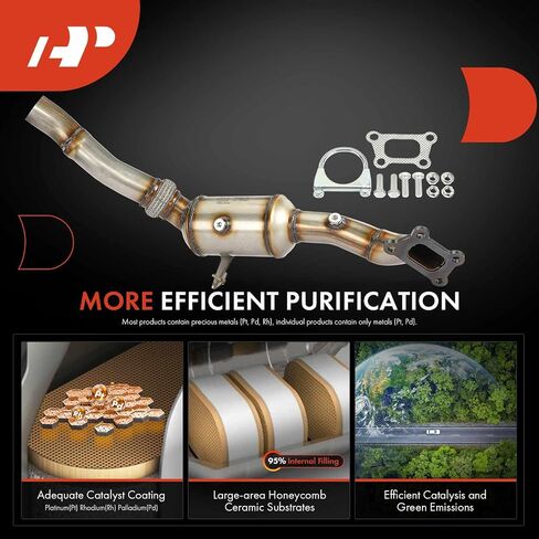 A-Premium Left Catalytic Converter Kit Direct-Fit Compatible with Cadillac CT6 2016 2017 2018, 3.6L, EPA Compliant in Saudi Arabia