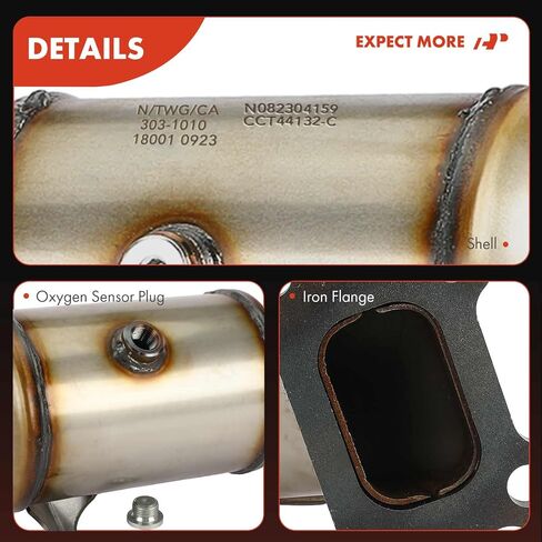 A-Premium Left Catalytic Converter Kit Direct-Fit Compatible with Cadillac CT6 2016 2017 2018, 3.6L, EPA Compliant in Saudi Arabia