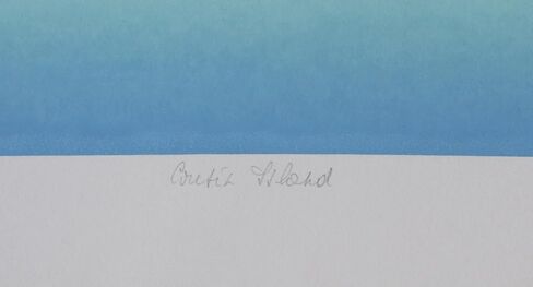 Aquie, Croatian Island Screenprint, signed, numbered, dated, and titled in pencil in Saudi Arabia