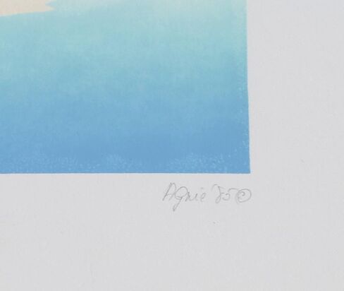Aquie, Croatian Island Screenprint, signed, numbered, dated, and titled in pencil in Saudi Arabia