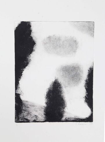 جون بيرمان ، فوق الأشجار monotype ، موقعة وترقيم قلم رصاص in Saudi Arabia