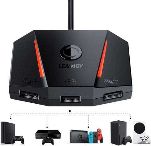 محول لوحة المفاتيح والماوس لوحدة التحكم في الألعاب VX2 AimBox متوافق مع PS4، وXbox Series X/S، وXbox One، وNintendo Switch، ومحول MnK مع وظيفة صوت 3.5 مم لألعاب إطلاق النار in Saudi Arabia