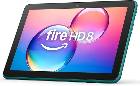 New Amazon Fire HD 8 tablet, 8" HD Display, 3GB memory, 32GB, designed for portable entertainment, Black, (2024 release) in Saudi Arabia