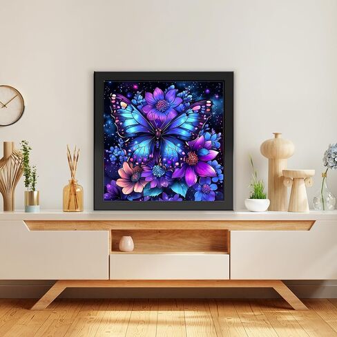 Tostog Cherry Blossom Diamond Paintings Kits للبالغين ، مجموعات فنون DIY 5D Flower Diamond للبالغين ، طقم لوحات ماس ​​غابات Pink Fore الكاملة للزخرفة الفنية الجدار المبتدئين 12 * 16 بوصة. in Kuwait