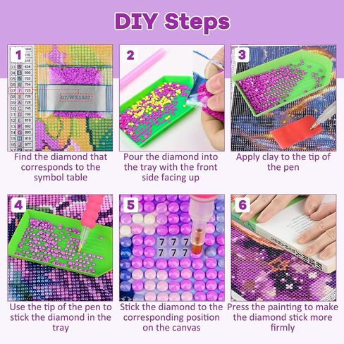 Tostog Cherry Blossom Diamond Paintings Kits للبالغين ، مجموعات فنون DIY 5D Flower Diamond للبالغين ، طقم لوحات ماس ​​غابات Pink Fore الكاملة للزخرفة الفنية الجدار المبتدئين 12 * 16 بوصة. in Kuwait