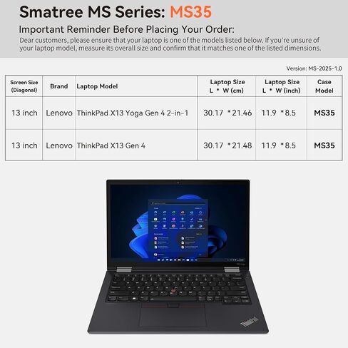 Smatree MS50 Hard EVA Protective Sleeve Case with Stand Compatible for 14 inch Lenovo IdeaPad 5X 2-in-1, for ThinkPad T14s/T14 Gen 6/5, ThinkPad E14 Gen 5/6, Lenovo Yoga 7 2-in-1 in Saudi Arabia