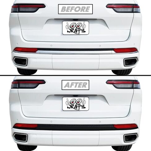 Slickmod Chrome Delete Blackout Vinyl Overlay for 2021-2023 Jeep Grand Cherokee L Diffuser Trim (Overland & Summit Models ، Gloss Black) in Saudi Arabia
