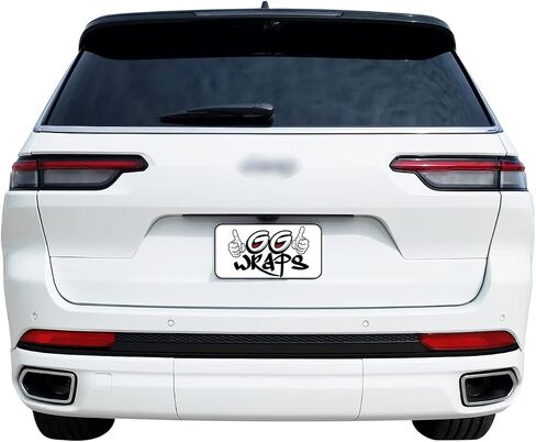 Slickmod Chrome Delete Blackout Vinyl Overlay for 2021-2023 Jeep Grand Cherokee L Diffuser Trim (Overland & Summit Models ، Gloss Black) in Saudi Arabia