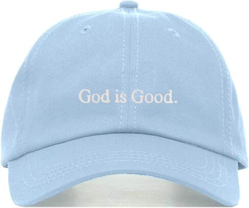 God is Good Baseball Hat, Embroidered Dad Cap, Unstructured Soft Cotton, Adjustable Strap Back (Multiple Colors) in Kuwait