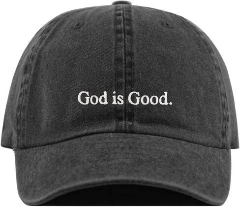 God is Good Baseball Hat, Embroidered Dad Cap, Unstructured Soft Cotton, Adjustable Strap Back (Multiple Colors) in Kuwait