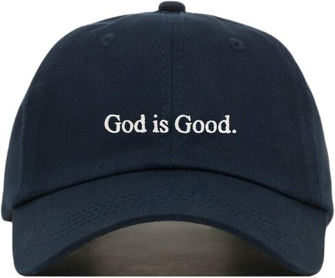 God is Good Baseball Hat, Embroidered Dad Cap, Unstructured Soft Cotton, Adjustable Strap Back (Multiple Colors) in Kuwait