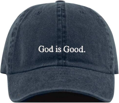 God is Good Baseball Hat, Embroidered Dad Cap, Unstructured Soft Cotton, Adjustable Strap Back (Multiple Colors) in Kuwait