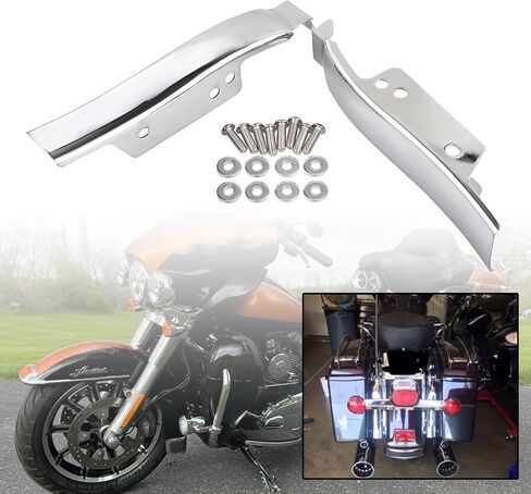 ألواح حشو السرج الخلفية المعدنية في Harley Touring Electra Glide Classic Road Glide 1993-2008 ، Chrome ، 1 زوج in Saudi Arabia