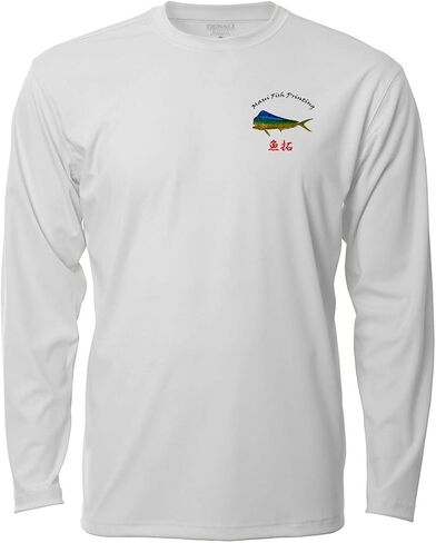 Denali Performance Men's UPF 50+ ProtectUV Mega Solar Long Sleeve T-Shirt Designed by Brian Heustis: Mahi in Kuwait
