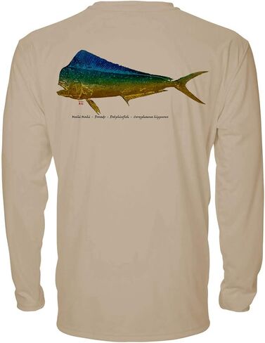 Denali Performance Men's UPF 50+ ProtectUV Mega Solar Long Sleeve T-Shirt Designed by Brian Heustis: Mahi in Kuwait
