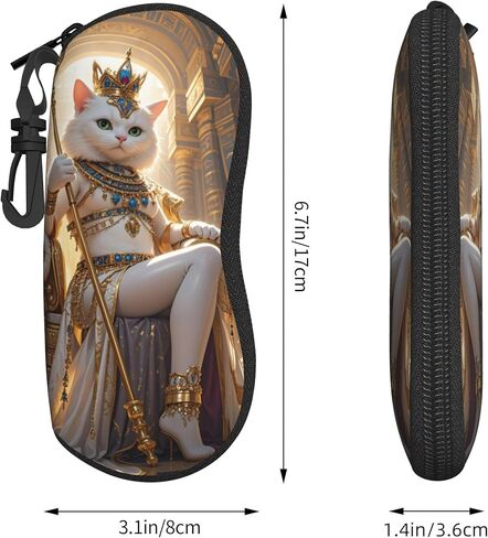 Stylish Sunglasses Case Set - Black and White Soft Eyeglass Box with Clasp Closure (Pack of 2) case soft in Kuwait