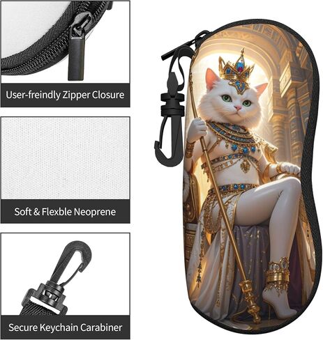 Stylish Sunglasses Case Set - Black and White Soft Eyeglass Box with Clasp Closure (Pack of 2) case soft in Kuwait