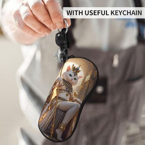 Stylish Sunglasses Case Set - Black and White Soft Eyeglass Box with Clasp Closure (Pack of 2) case soft in Kuwait