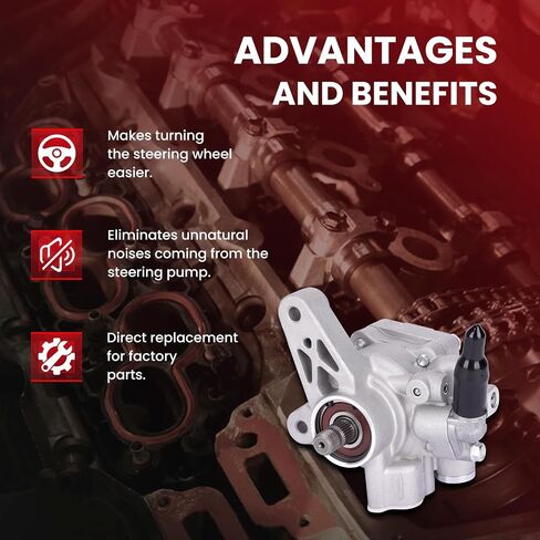 مضخة التوجيه السلطة MOCA تناسب Acura 2001-2005 EL L4 1.7L سيدان - W/O Reservoir ، لـ Honda 2001-2005 Civic L4 1.7L Coupe - W/O Reservoir ، 2001-2005 Civic L4 1.7L Sedan - W/O Respervoir in Saudi Arabia