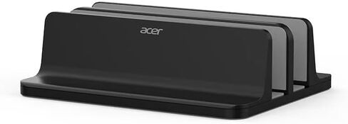 acer Dual Vertical Laptop Stand, Upright Desktop Stand Holder with Adjustable Dock (Up to 15.7''), Aluminum Laptop Rack Storage Desk Organizer for Tablet, MacBook/Samsung/HP/Dell/Chrome Book in Saudi Arabia