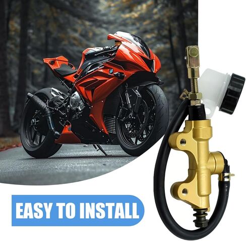 مضخة الأسطوانة الرئيسية الفرامل الخلفية مع الخزان متوافق مع سوزوكي GSXR 600 750 للقطط القطب الشمالي 400 600 700 ، 200x ATC 250R RD400 GC150/200 (الذهب) in Kuwait
