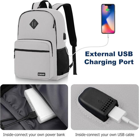 Black Backpack for Boys, Backpack for School Teens, Lightweight Casual High School Bookbag, Laptop Backpack with USB Charging Port Fits 15.6 Inch Notebook in Kuwait